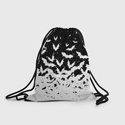 Рюкзак-мешок Black and white bat pattern, цвет: 3D-принт