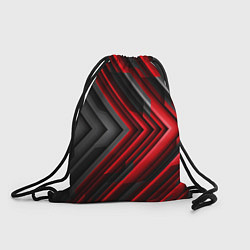 Рюкзак-мешок Чёрно-красный паркет графика, цвет: 3D-принт