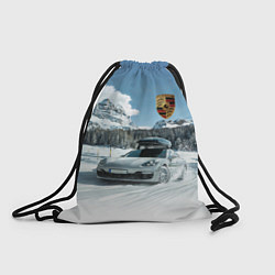 Рюкзак-мешок Porsche on a mountain winter road, цвет: 3D-принт