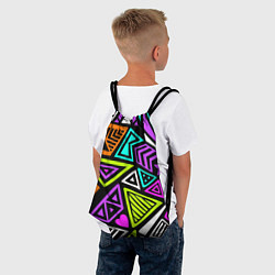 Рюкзак-мешок Abstract geometric shapes, цвет: 3D-принт — фото 2