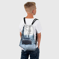 Рюкзак-мешок Dodge in winter forest, цвет: 3D-принт — фото 2