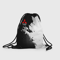 Рюкзак-мешок Mitsubishi - черно-белая абстракция, цвет: 3D-принт