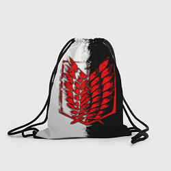 Рюкзак-мешок Атака титанов - Красный Разведкорпус, цвет: 3D-принт