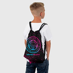 Рюкзак-мешок Leicester City - neon gradient, цвет: 3D-принт — фото 2