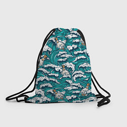 Рюкзак-мешок Узор с волнами, цвет: 3D-принт