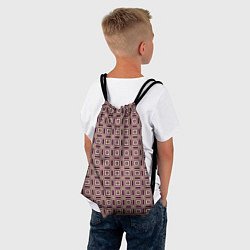 Рюкзак-мешок Большие и маленькие фиолетовые квадраты, цвет: 3D-принт — фото 2
