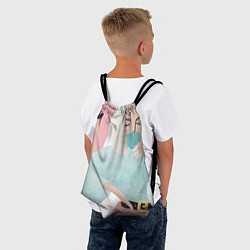 Рюкзак-мешок Девушка с чашкой, цвет: 3D-принт — фото 2