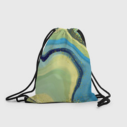 Рюкзак-мешок Сине-зеленый агат, цвет: 3D-принт