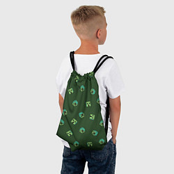 Рюкзак-мешок Minecraft - зеленые лица, цвет: 3D-принт — фото 2