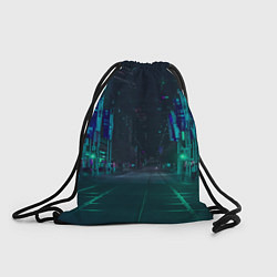 Рюкзак-мешок Неоновая ночная улица, цвет: 3D-принт