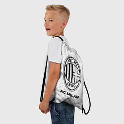 Рюкзак-мешок AC Milan с потертостями на светлом фоне, цвет: 3D-принт — фото 2
