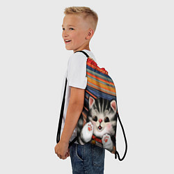 Рюкзак-мешок Крик котёнка мяу, цвет: 3D-принт — фото 2