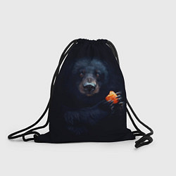 Рюкзак-мешок Медведь с морковкой, цвет: 3D-принт