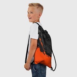 Рюкзак-мешок Black & Orange, цвет: 3D-принт — фото 2