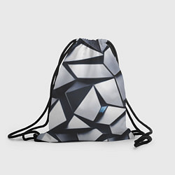 Рюкзак-мешок Объемные кристаллы - паттерн, цвет: 3D-принт