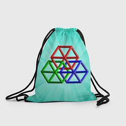 Рюкзак-мешок Невозможная геометрия - оптическая иллюзия, цвет: 3D-принт