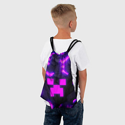 Рюкзак-мешок Майнкрафт розовый, цвет: 3D-принт — фото 2