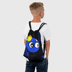 Рюкзак-мешок Радужные друзья - Синий в короне, цвет: 3D-принт — фото 2