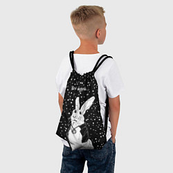 Рюкзак-мешок Кролик черный маг - всё будет, цвет: 3D-принт — фото 2