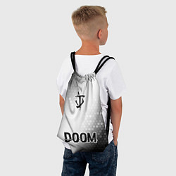 Рюкзак-мешок Doom glitch на светлом фоне: символ, надпись, цвет: 3D-принт — фото 2