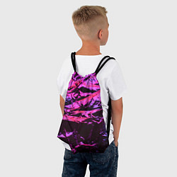 Рюкзак-мешок Мятая фольга в неоне, цвет: 3D-принт — фото 2