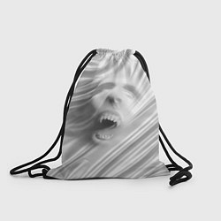 Рюкзак-мешок Нечеловеческий вопль - складки ткани, цвет: 3D-принт