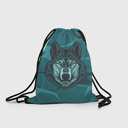 Рюкзак-мешок Голова синего волка, цвет: 3D-принт