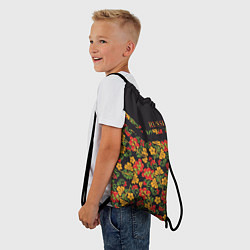 Рюкзак-мешок Полосатая хохлома, цвет: 3D-принт — фото 2
