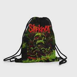Рюкзак-мешок Slipknot green череп, цвет: 3D-принт