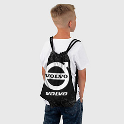 Рюкзак-мешок Volvo speed на темном фоне со следами шин, цвет: 3D-принт — фото 2