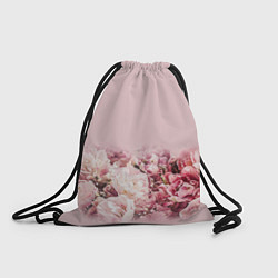 Рюкзак-мешок Нежные розовые цветы в букете, цвет: 3D-принт