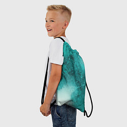 Рюкзак-мешок Брызги зеленой краски, цвет: 3D-принт — фото 2