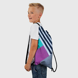 Рюкзак-мешок Разнообразные абстрактные паттерны, цвет: 3D-принт — фото 2