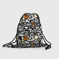 Рюкзак-мешок Злобные панды, цвет: 3D-принт