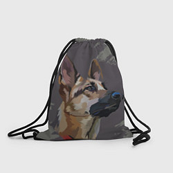 Рюкзак-мешок Голова немецкой овчарки, цвет: 3D-принт