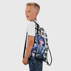 Рюкзак-мешок Баал Шогун Райден в школьной форме, цвет: 3D-принт — фото 2