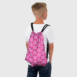 Рюкзак-мешок Абстракция розовый узор, цвет: 3D-принт — фото 2