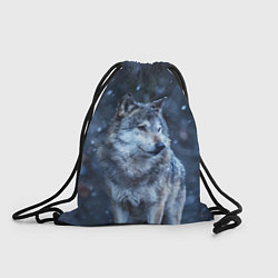 Рюкзак-мешок Лесной волк, цвет: 3D-принт
