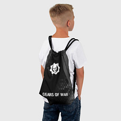 Рюкзак-мешок Gears of War glitch на темном фоне: символ, надпис, цвет: 3D-принт — фото 2
