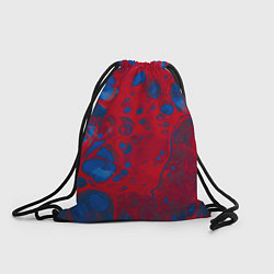 Рюкзак-мешок Красно-синие разводы, цвет: 3D-принт