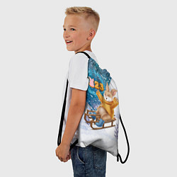 Рюкзак-мешок Зайчик на санках 2023, цвет: 3D-принт — фото 2
