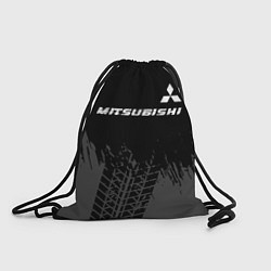 Рюкзак-мешок Mitsubishi speed на темном фоне со следами шин: си, цвет: 3D-принт