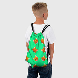 Рюкзак-мешок Эстетика Полигональные лисы, цвет: 3D-принт — фото 2