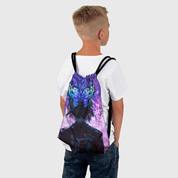 Рюкзак-мешок Шинобу Кочо - Великолепная бабочка, цвет: 3D-принт — фото 2