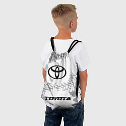 Рюкзак-мешок Toyota speed шины на светлом: символ, надпись, цвет: 3D-принт — фото 2
