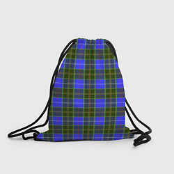 Мешок для обуви Ткань Шотландка сине-зелёная