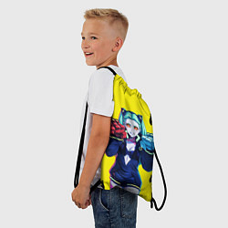 Рюкзак-мешок Ребекка из киберпанка - желтый, цвет: 3D-принт — фото 2