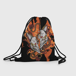 Рюкзак-мешок Огненная маска кицунэ, цвет: 3D-принт