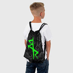 Рюкзак-мешок Логотип Cyberpunk: Edgerunners - Дэвид, цвет: 3D-принт — фото 2