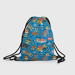 Рюкзак-мешок Животные-супергерои, цвет: 3D-принт